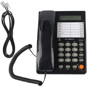 Home Hotel Wired Corded Desktop Wall Phone Office Landline Telephone Black DTMF/FSK