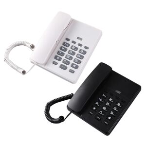 HCD Corded Phone Fixed Telephones Landline Phone with Redial Desktop Telephone
