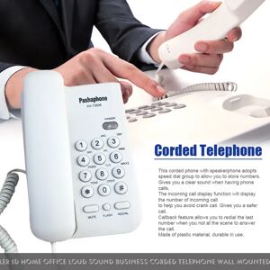 Hotel Corded Telephone Business Big Button  Dial Home Office Wall Mounted Caller ID Loud Sound Landline Callback Call Memory