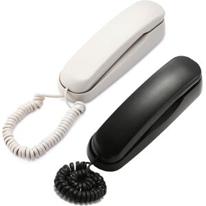 Corded Phone Wall Mountable Landline Telephone Moisture-Proof for Office Home Hotel Bathroom Slim-line Wall Phone