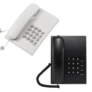 Corded Landline Phone Telephone with Redial Hold Ring Tone Adjustable Telephones Home Desk Phone