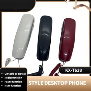 Corded Landline Phone Fixed Telephone with Mute Redial Wall Phone Mini KXT638