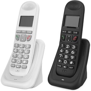 Cordless Landline Fixed Telephone Home Desk Phone with Caller Identification Sound Noise Reduction Telephones D1003