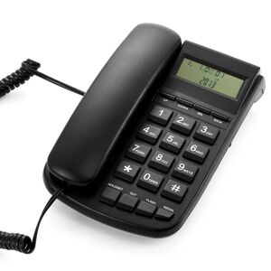 Corded Landline Phone Big Button Household Hotel Business Desktop Landline Telephone with LCD Display TEL 225 X3UF
