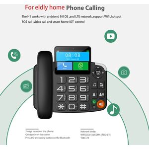 Fixed Wireless Landline Android 9.0 with Tablet Set Telephone with Camera LS890 Smart LTE 4G Cordless Desktop Phone