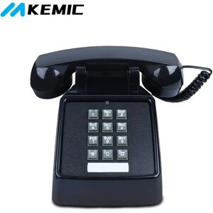 Corded Retro Home Telephones Classic Analog Black Phone Vintage Old Fashion Antique Landline Telephones for Home Office Hotel