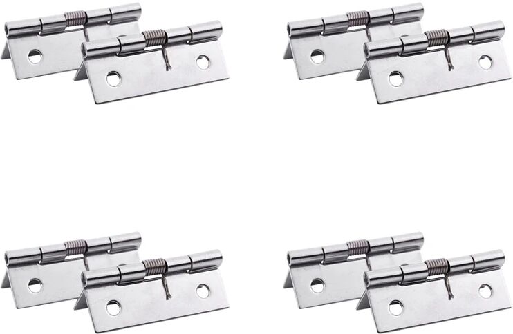 Furniture Cabinet With 50 X 38 X 5Mm, Spring Hinges Made Of Stainless Steel, Silver, 8 Pieces