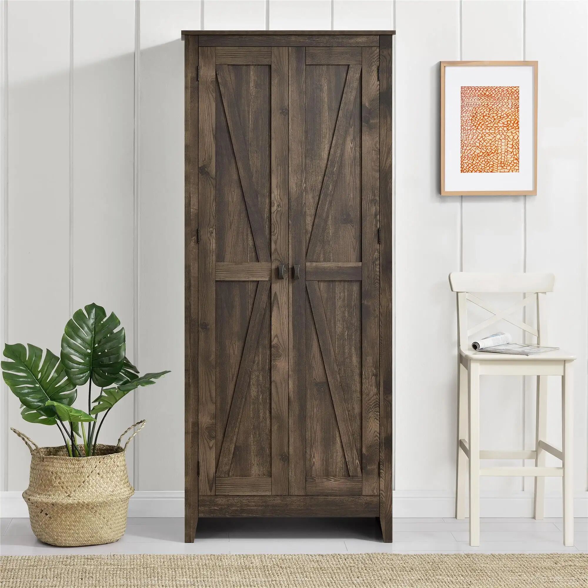 31.5" Wide Storage Cabinet, Rustic armarios de dormitorio ，Living Room Cabinet, wardrobe