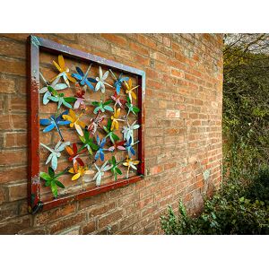 Dragonfly Square Framed Wall Panel