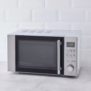 Dunelm 20L 700W Stainless Steel Microwave Silver  - Size: 45.2x35x26.2cm