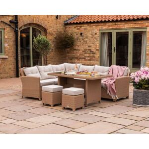 Rattan Garden Corner Dining Set in Willow - Sorrento - Rattan Direct Rattan Garden Corner Dining Set in Willow - Sorrento - Rattan Direct