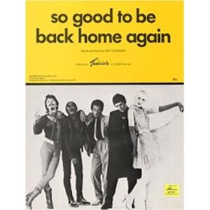 The Tourists So Good To Be Back Home Again 1980 UK sheet music KY15512