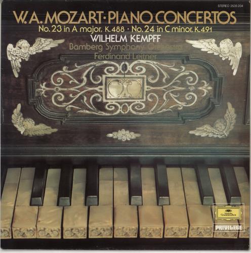 Wolfgang Amadeus Mozart Piano Concertos No. 23 In A Major, K. 488 / No. 24 In C Minor, K. 491 1976 UK vinyl LP 2535204