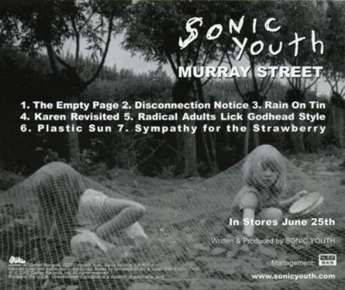 Sonic Youth Murray Street 2002 USA CD album INTF-10755-2