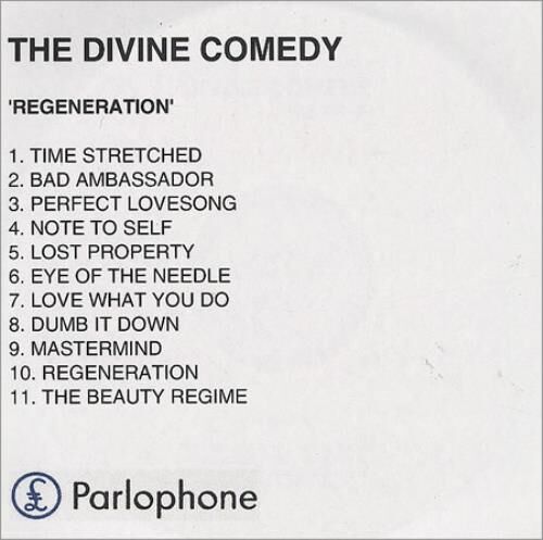 The Divine Comedy Regeneration 2001 UK CD-R acetate CD-R ACETATE