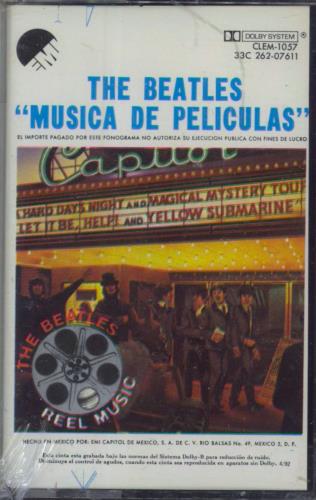 The Beatles Musica De Peliculas Mexican cassette album CLEM-1057