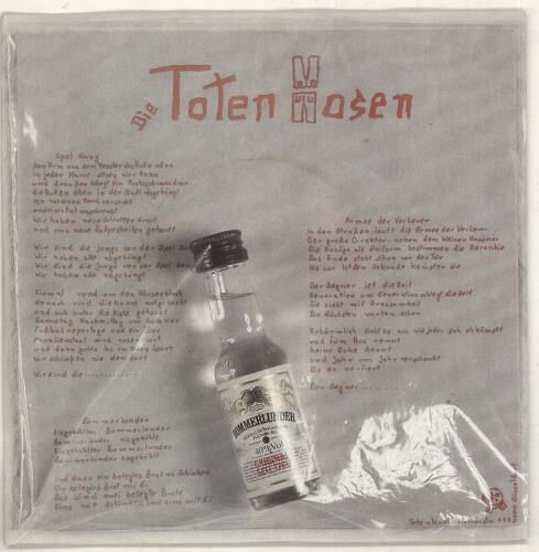 Die Toten Hosen Bommerlunder / Opel Gang 1983 German 7" vinyl 1C0161651727