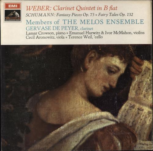 Carl Maria Von Weber Weber: Clarinet Quintet in B Flat / Schumann: Fantasy Pieces, Op. 73 - Fairy Tales, Op. 132 UK vinyl LP ASD2374
