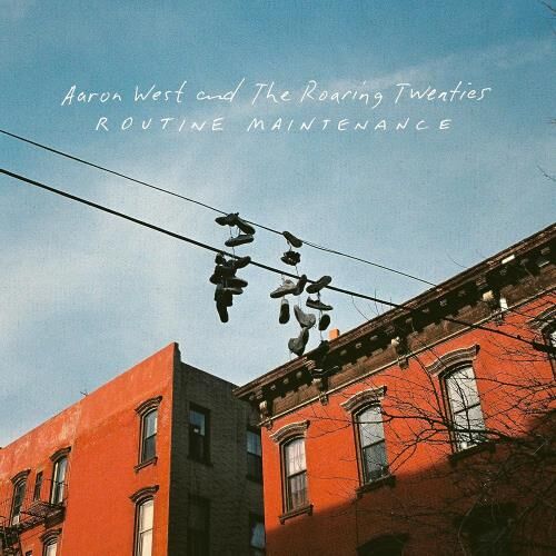 Aaron West And The Roaring Twenties Routine Maintenance - Blue & Orange Pinwheel Vinyl - Sealed 2023 USA vinyl LP HR2637-1