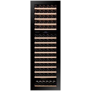 Dunavox DAVG-114.288DB GLANCE-114 178cm Integrated In Column Dual Zone Wine Cooler - BLACK