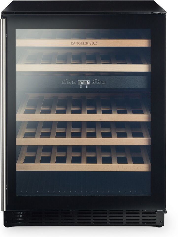 Rangemaster RDZ6046BL 60cm Undercounter Dual Zone Wine Cooler - BLACK