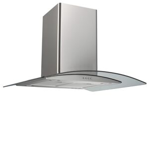 Caple CGI920RED 90cm Reduced Height Curved Glass Island Hood - STAINLESS STEEL