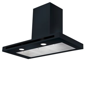 Rangemaster HLTHDS90BL 90cm Hi Lite Flat Chimney Hood - BLACK