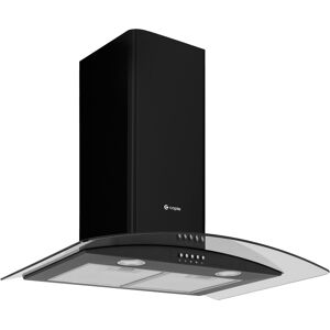 Caple CGC711BK 70cm Curved Glass Chimney Hood - BLACK