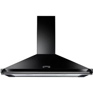 Rangemaster CLAHDC90BC 90cm Classic Chimney Hood With Chrome Rail - BLACK Rangemaster CLAHDC90BC 90cm Classic Chimney Hood With Chrome Rail - BLACK