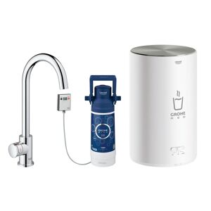 Grohe 30060001 Red Mono Pillar Instant Boiling Water Tap and M Size Boiler - CHROME