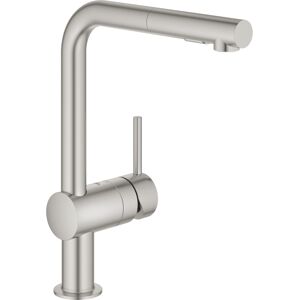 Grohe 30274DC0 Minta Single Lever Mixer Tap L-Spout Pull Out Spray - SUPERSTEEL