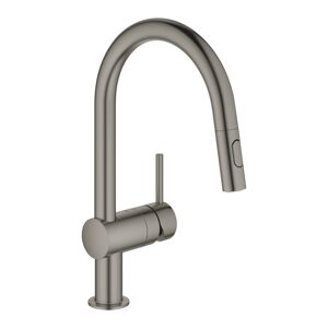 Grohe 32321AL2 Minta Single Lever Mixer Tap C-Spout Pull Out Spray - GRAPHITE