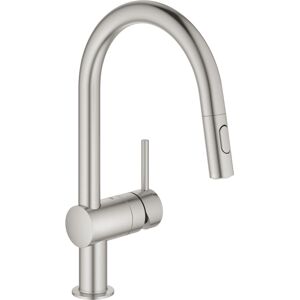 Grohe 32321DC2 Minta Single Lever Mixer Tap C-Spout Pull Out Spray - SUPERSTEEL