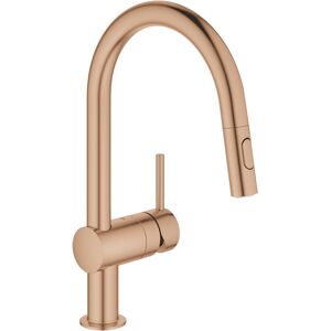 Grohe 32321DL2 Minta Single Lever Mixer Tap C-Spout Pull Out Spray - ROSE GOLD