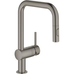 Grohe 32322AL2 Minta Single Lever Mixer Tap U-Spout Pull Out Spray - GRAPHITE