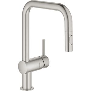 Grohe 32322DC2 Minta Single Lever Mixer Tap U-Spout Pull Out Spray - SUPERSTEEL