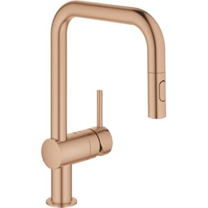 Grohe 32322DL2 Minta Single Lever Mixer Tap U-Spout Pull Out Spray - ROSE GOLD