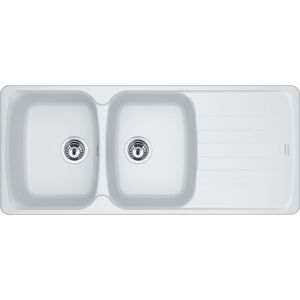 Franke AZG621 PW Antea Fragranite Double Bowl Sink - WHITE