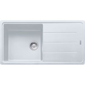 Franke BFG611-970 PW Basis Fragranite Single Bowl Sink - WHITE