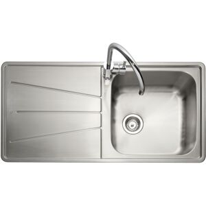 Caple BZ100/L Blaze 100 Single Bowl Inset Sink Left Hand Drainer - STAINLESS STEEL