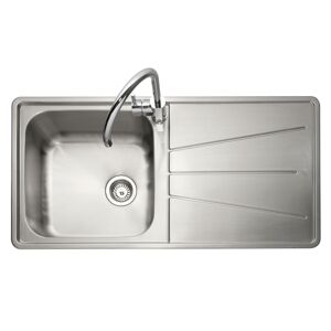 Caple BZ100/R Blaze 100 Single Bowl Inset Sink Right Hand Drainer - STAINLESS STEEL