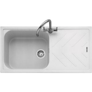 Caple VEI100CW Veis 100 Single Bowl Inset Sink Reversible Drainer - WHITE