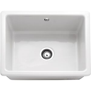 Caple CPCIB2 Cheshire 60cm Single Bowl Ceramic Inset Sink - WHITE