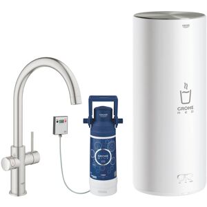 Grohe 30328DC1 Red Duo Instant Boiling Water Tap and L Size Boiler - STAINLESS STEEL