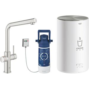 Grohe 30341DC1 Red Duo Instant Boiling Water Tap and M Size Boiler - STAINLESS STEEL