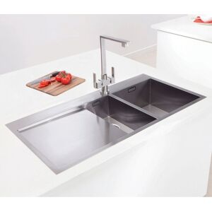 Caple CU150/L Cubit 150 1.5 Bowl Inset Sink Left Hand Drainer - STAINLESS STEEL Caple CU150/L Cubit 150 1.5 Bowl Inset Sink Left Hand Drainer - STAINLESS STEEL