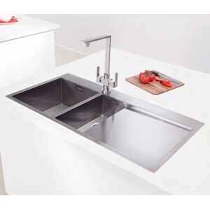 Caple CU150/R Cubit 150 1.5 Bowl Inset Sink Right Hand Drainer - STAINLESS STEEL Caple CU150/R Cubit 150 1.5 Bowl Inset Sink Right Hand Drainer - STAINLESS STEEL