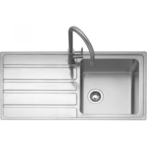 Caple VER100L Vertice 100 Single Bowl Inset Sink Left Hand Drainer - STAINLESS STEEL Caple VER100L Vertice 100 Single Bowl Inset Sink Left Hand Drainer - STAINLESS STEEL