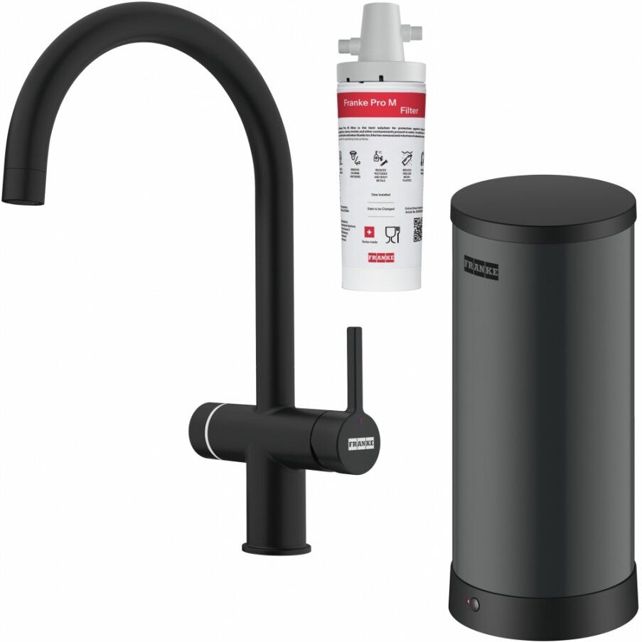 Franke MARIS WATER HUB ELECTRONIC MATT BLACK 7L Maris Electronic 3-In-1 Boiling Water Tap With 7 Litre Tank - MATTE BLACK