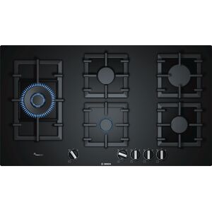 Bosch PPS9A6B90 Series 6 90cm Frameless FlameSelect Gas On Glass Hob - BLACK